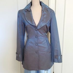 Blue dress jacket.